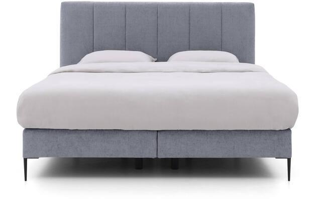 Goossens boxspring ease solid incl matras grijs stof - 8230510-02