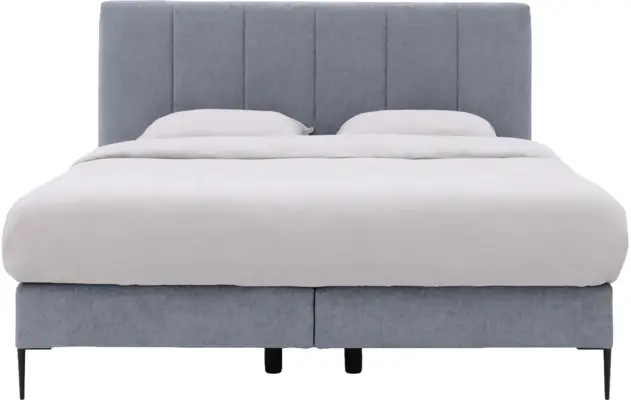 Goossens boxspring ease solid incl matras grijs stof - 8230510-02