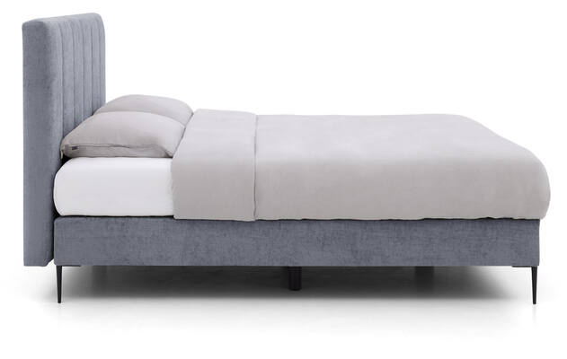 Goossens boxspring ease solid incl matras grijs stof - 8230510-03
