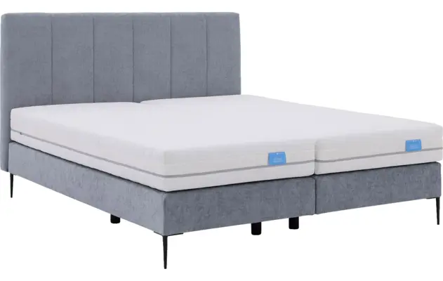 Goossens boxspring ease solid incl matras grijs stof - 8230510-06