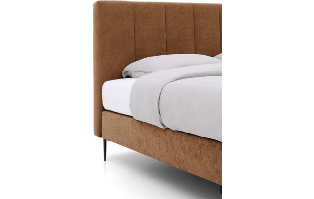Goossens boxspring ease solid incl matras bruin stof - 8230511-04