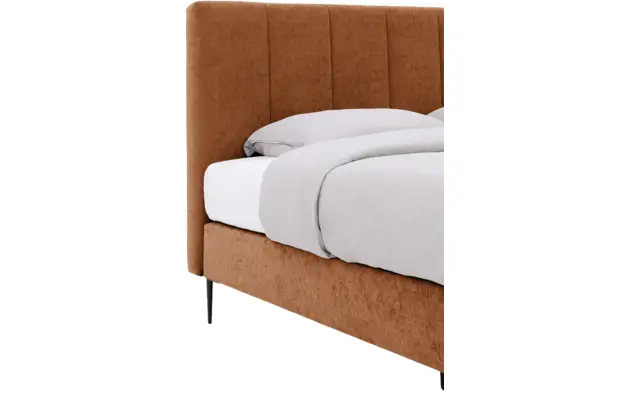 Goossens boxspring ease solid incl matras bruin stof - 8230511-04