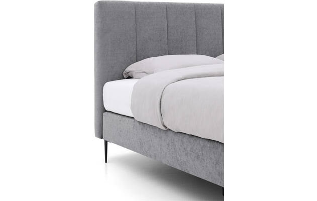 Goossens boxspring ease solid incl matras grijs stof - 8230512-04