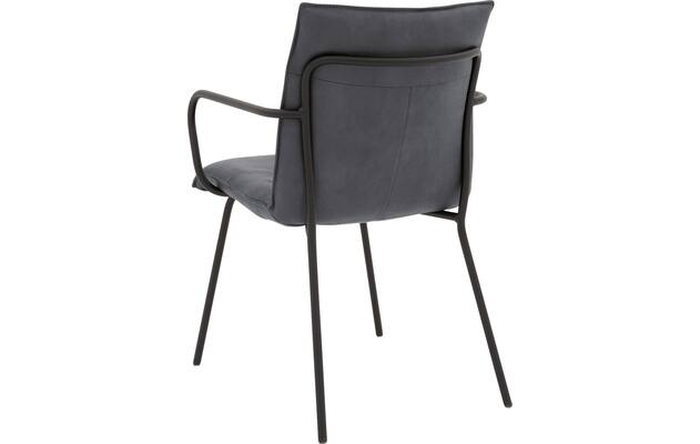 Goossens eetkamerstoel milan blauw micro leer - 8231012-02