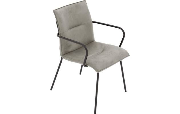 Goossens eetkamerstoel milan grijs micro leer - 8231014-04