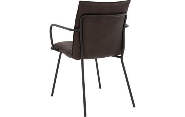 Goossens eetkamerstoel milan bruin micro leer - 8231017-02