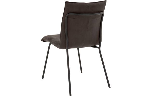 Goossens eetkamerstoel milan bruin micro leer - 8231021-02