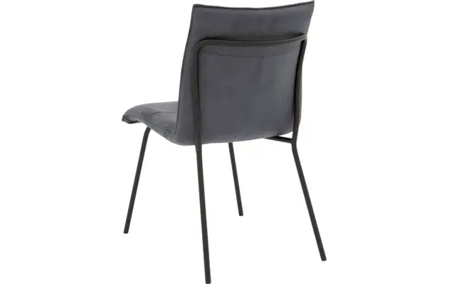 Goossens eetkamerstoel milan blauw micro leer - 8231025-02