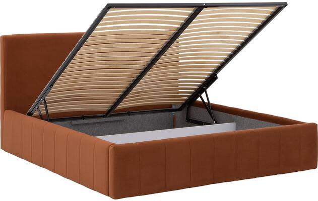 Goossens bedframe carte oranje stof - 8231026-07