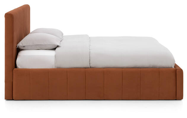 Goossens bedframe carte oranje stof - 8231026-goossens-carte-bedframe-microvezel-03