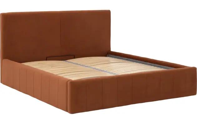 Goossens bedframe carte oranje stof - 8231026-goossens-carte-bedframe-microvezel-06