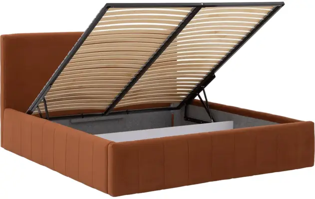 Goossens bedframe carte oranje stof - 8231026-goossens-carte-bedframe-microvezel-07