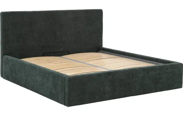 Goossens bedframe mysen storage groen stof - 8231027-06