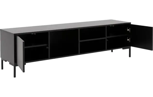 Goossens basic tv meubel madrid zwart melamine - 8231136-23