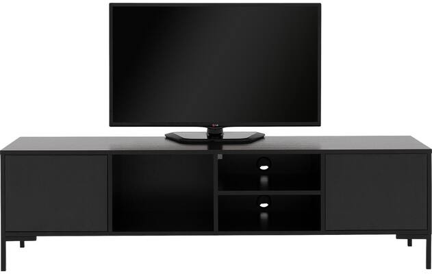 Goossens basic tv meubel madrid zwart melamine - 8231136-24