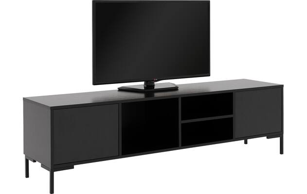 Goossens basic tv meubel madrid zwart melamine - 8231136-25
