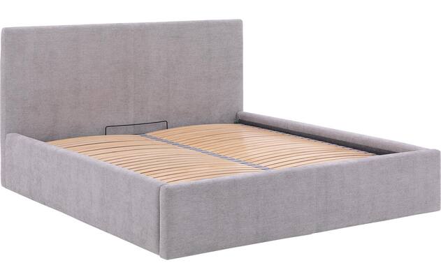 Goossens bedframe mysen storage grijs stof - 8231156-07