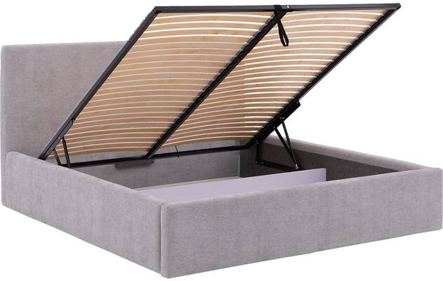 Goossens bedframe mysen storage grijs stof - 8231156-08