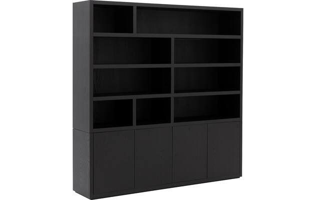 Goossens buffetkast barcelona zwart eiken - 8231282-02