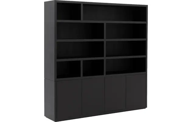 Goossens buffetkast barcelona zwart eiken - 8231282-02