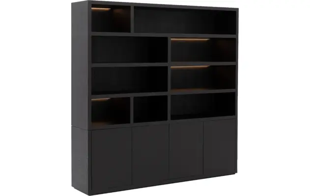 Goossens buffetkast barcelona zwart eiken - 8231282-04