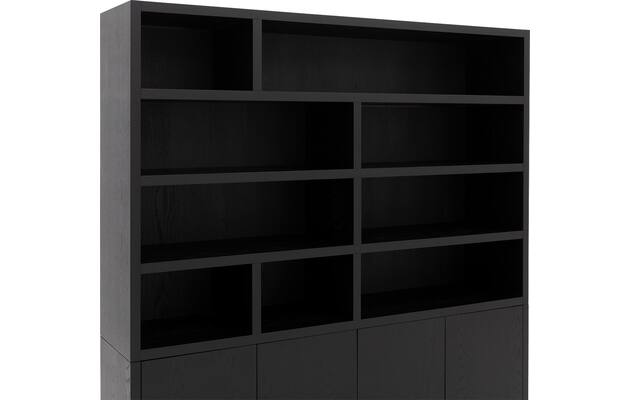 Goossens buffetkast barcelona zwart eiken - 8231282-08