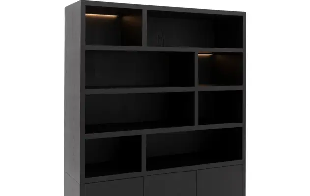 Goossens buffetkast barcelona zwart eiken - 8231283-09