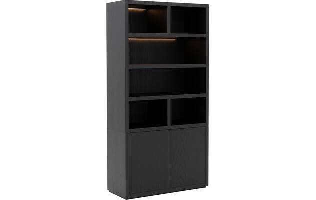 Goossens buffetkast barcelona zwart eiken - 8231284-06