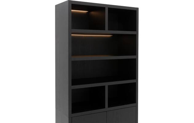 Goossens buffetkast barcelona zwart eiken - 8231284-09