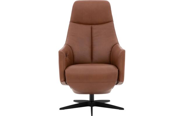 Goossens excellent relaxstoel lecce bruin leer - 8231287-02