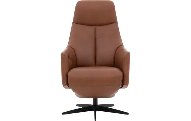 Goossens excellent relaxstoel lecce bruin leer - 8231287-02