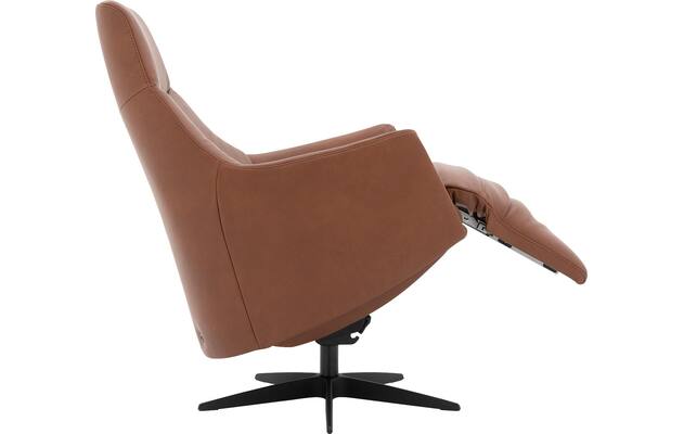 Goossens excellent relaxstoel lecce bruin leer - 8231287-06
