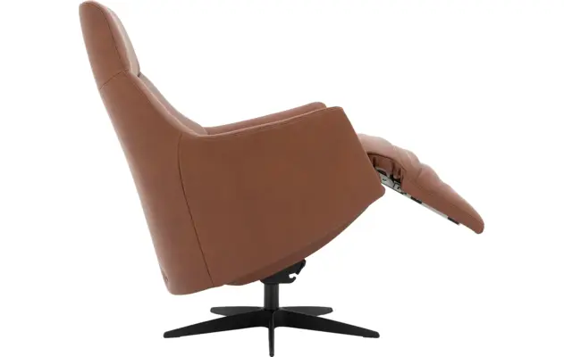 Goossens excellent relaxstoel lecce bruin leer - 8231287-06