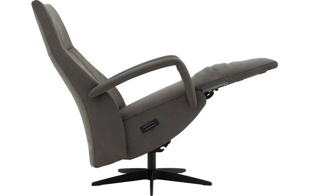 Goossens excellent relaxstoel loreto grijs micro leer - 8231288-07