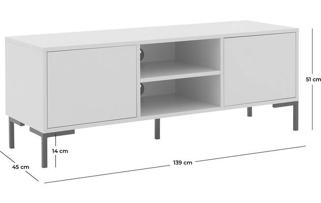 Goossens basic tv meubel madrid zwart melamine - 8231295-goossens-basic-madrid-tv-meubel-melamine-bruin-50