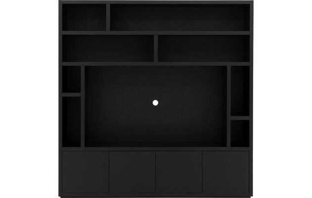 Goossens tv meubel barcelona zwart eiken - 8231367-01