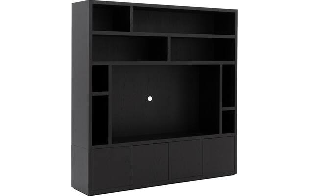 Goossens tv meubel barcelona zwart eiken - 8231367-02