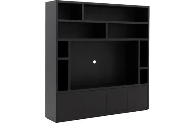 Goossens tv meubel barcelona zwart eiken - 8231367-02