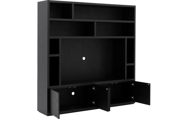 Goossens tv meubel barcelona zwart eiken - 8231367-04