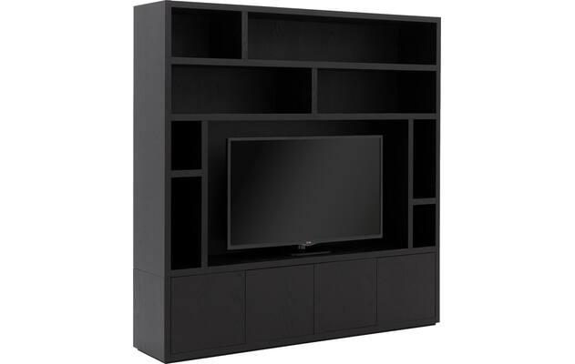 Goossens tv meubel barcelona zwart eiken - 8231367-06