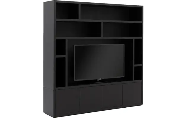 Goossens tv meubel barcelona zwart eiken - 8231367-06