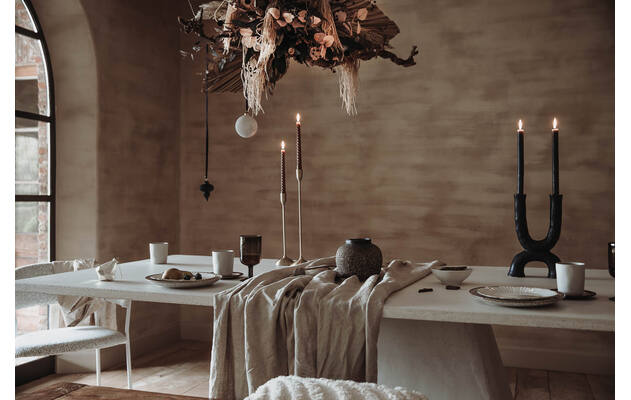 Goossens eettafel stone wit beton - 8231384-03