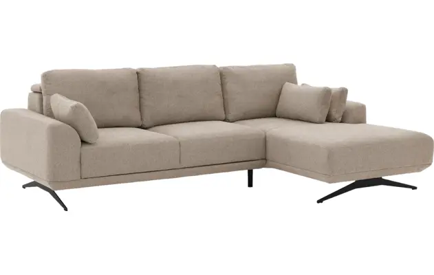 Goossens excellent loungebank princess beige stof - 8231518-gespiegeld-03