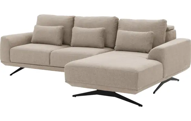 Goossens excellent loungebank princess beige stof - 8231518-gespiegeld-05