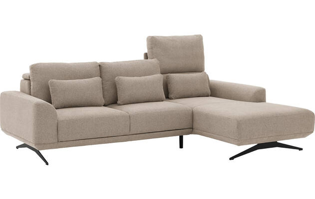 Goossens excellent loungebank princess beige stof - 8231518-gespiegeld-09