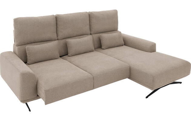 Goossens excellent loungebank princess beige stof - 8231518-gespiegeld-12