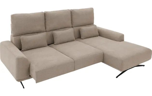 Goossens excellent loungebank princess beige stof - 8231518-gespiegeld-12
