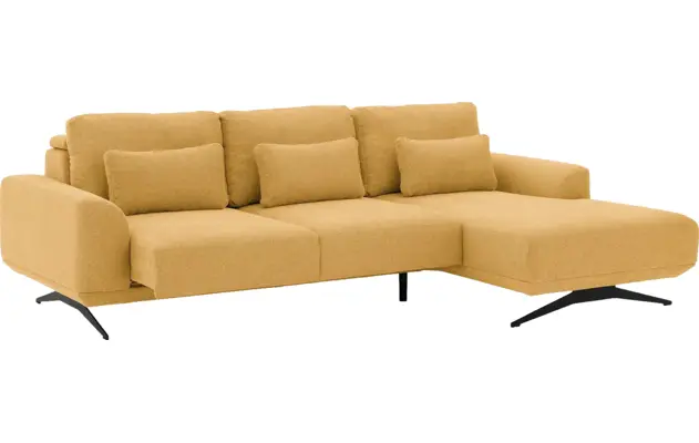 Goossens excellent loungebank princess geel stof - 8231520-gespiegeld-04