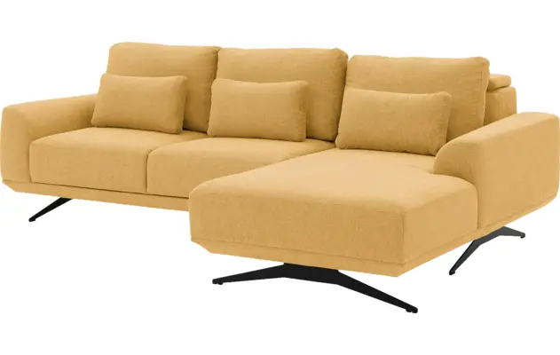 Goossens excellent loungebank princess geel stof - 8231520-gespiegeld-05