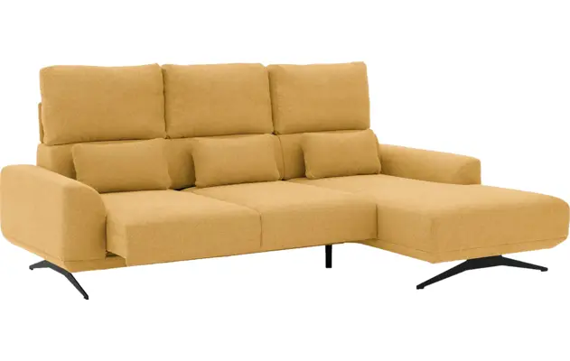 Goossens excellent loungebank princess geel stof - 8231520-gespiegeld-06